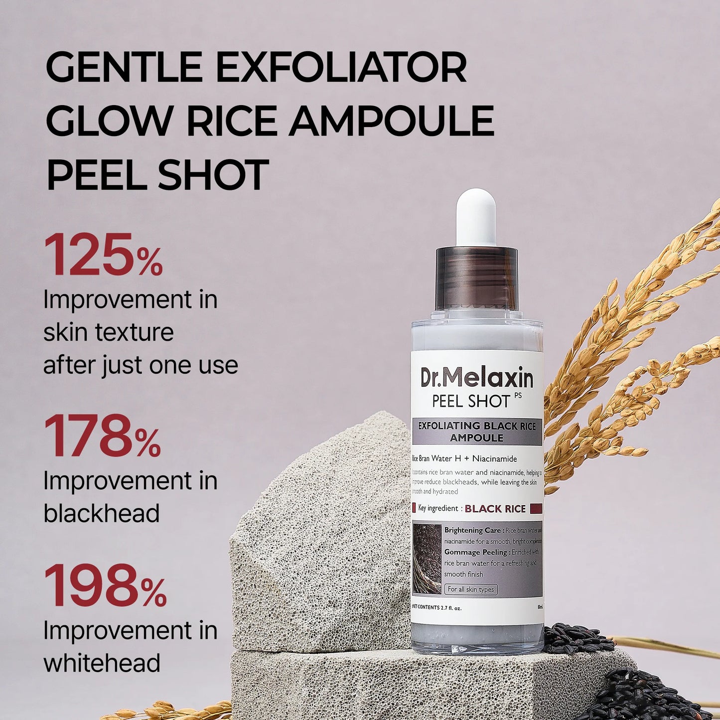 Dr. Melaxin Peel Shot Exfoliant Black Rice Ampoule