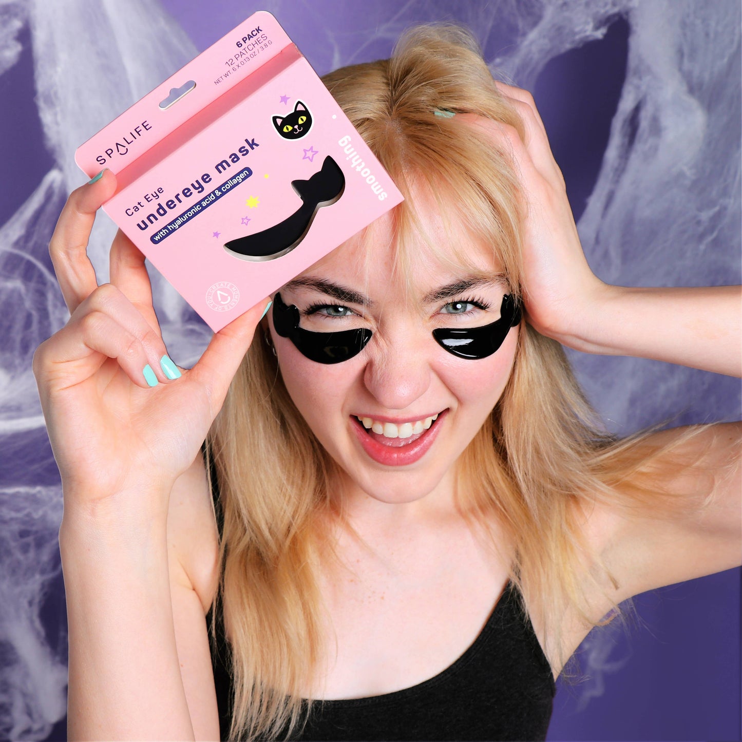 Halloween Cat Eye Smoothing Undereye Masks - 6 Pairs
