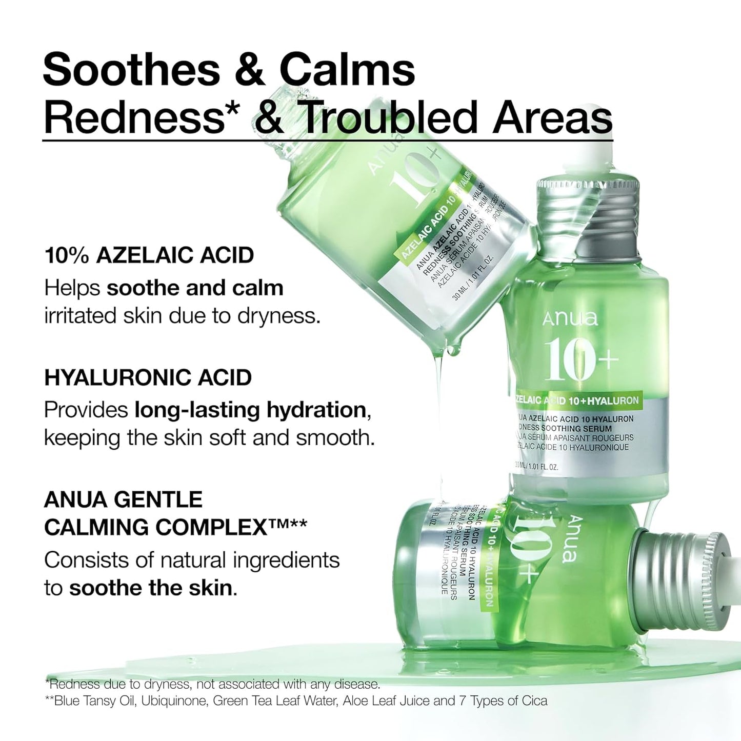 Anua Azelaic Acid 10% & Hyaluron Redness Soothing Serum